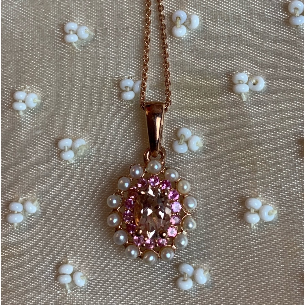 🌸Morganite Floral Pendant🌸